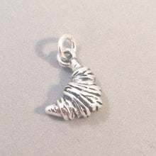 Load image into Gallery viewer, CROISSANT .925 Sterling Silver 3-D Charm Pendant French France Bakery Bake Food Pastry Paris kt17