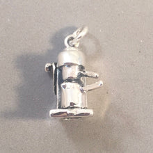 Load image into Gallery viewer, ESPRESSO MACHINE .925 Sterling Silver 3-D Charm Pendant Rome Italy Drink Coffee Barista Maker kt09