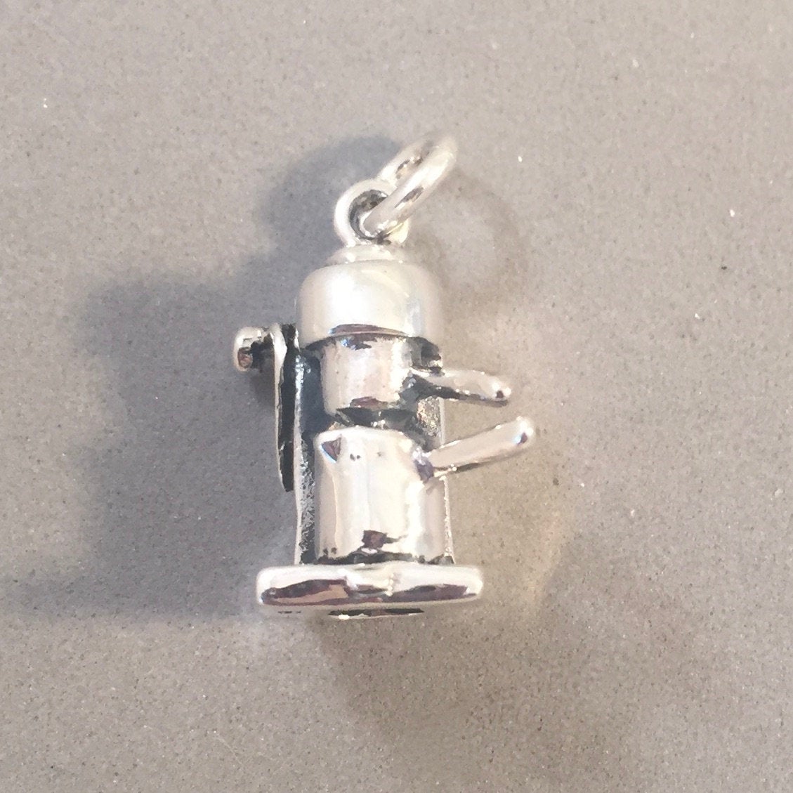 Sterling Silver Charm Coffee order Plunger .925 Pendant