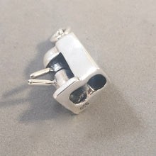 Load image into Gallery viewer, ESPRESSO MACHINE .925 Sterling Silver 3-D Charm Pendant Rome Italy Drink Coffee Barista Maker kt09