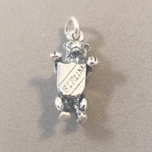 Load image into Gallery viewer, BERLIN BEAR 3-D .925 Sterling Silver Charm Pendant Europe Germany Souvenir tg02