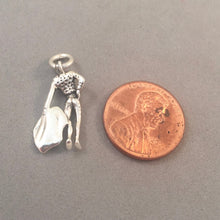 Load image into Gallery viewer, BULLFIGHTER .925 Sterling Silver 3-D Charm Pendant Spain Spanish Seville Matador Bull Fight Souvenir TP08