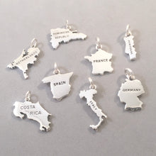 Load image into Gallery viewer, SPAIN MAP .925 Sterling Silver Charm Pendant Europe Barcelona Madrid Granada Seville Country Souvenir ct18-sp