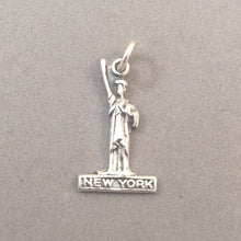 Load image into Gallery viewer, NEW YORK Statue of Liberty .925 Sterling Silver 3-D Charm Pendant Landmark City Manhattan Souvenir New PM52