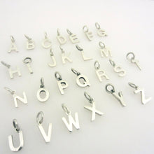 Load image into Gallery viewer, ALPHABET TINY .925 Sterling Silver Charm Pendant Letter Initial High Polished Tiny Little LT-S
