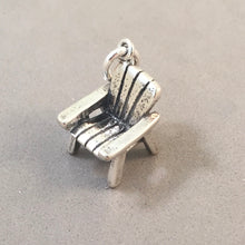 Load image into Gallery viewer, ADIRONDACK CHAIR .925 Sterling Silver 3-D Charm Pendant Home Beach Garden Deck HM22