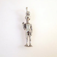 Load image into Gallery viewer, ALIEN .925 Sterling Silver 3-D Charm Pendant UFO Martian Outer Space Extraterrestrial Roswell tw37
