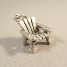Load image into Gallery viewer, ADIRONDACK CHAIR .925 Sterling Silver 3-D Charm Pendant Home Beach Garden Deck HM22