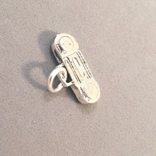 Load image into Gallery viewer, BOOMBOX .925 Sterling Silver Charm Pendant 2 Sided Retro Stereo Boom Box Music Deck Player Cassette HB03