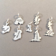 Load image into Gallery viewer, AFRICA MAP .925 Sterling Silver Charm Pendant Tunisia Algeria Mozambique Zimbabwe Souvenir  ct17-AF