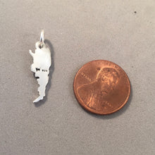 Load image into Gallery viewer, ARGENTINA MAP .925 Sterling Silver Charm Pendant Buenos Aires Cordoba America Country Souvenir ct18-ag