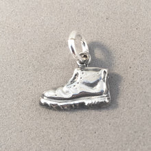 Load image into Gallery viewer, HIKING BOOT .925 Sterling Silver Charm Pendant Alpine Snow Work Shoe Ankle Boot High Top du11