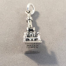 Load image into Gallery viewer, CHICAGO WATER TOWER .925 Sterling Silver Charm Pendant Illinois Tourist Travel Souvenir tu36