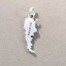 Load image into Gallery viewer, ARGENTINA MAP .925 Sterling Silver Charm Pendant Buenos Aires Cordoba America Country Souvenir ct18-ag