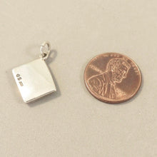 Load image into Gallery viewer, MENU .925 Sterling Silver 3-D Charm Pendant Restaurant Travel Good Food Kitchen kt33