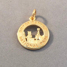 Load image into Gallery viewer, BRYCE CANYON Gold Plated .925 Sterling Silver Charm Pendant National Park Utah Hoodoo Traveling Kings np44g
