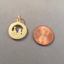 Load image into Gallery viewer, BRYCE CANYON Gold Plated .925 Sterling Silver Charm Pendant National Park Utah Hoodoo Traveling Kings np44g