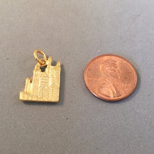Load image into Gallery viewer, NEUSCHWANSTEIN CASTLE Gold Plated .925 Sterling Silver 3-D Charm Pendant Europe Fussen Germany Fairytale Bavaria Munich tg09g