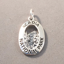 Load image into Gallery viewer, ACADIA National Park RAVEN'S NEST .925 Sterling Silver Charm Pendant Souvenir Maine np55