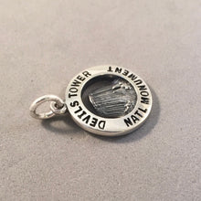 Load image into Gallery viewer, DEVILS TOWER National Monument .925 Sterling Silver Double Sided Charm America's 1st Bear Lodge Pendant Park Wyoming  pm18