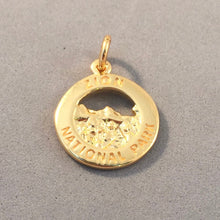 Load image into Gallery viewer, ZION National Park Gold Plated .925 Sterling Silver Charm Pendant Utah Virgin River Zion Canyon np43g