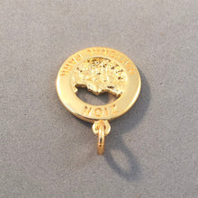 Load image into Gallery viewer, ZION National Park Gold Plated .925 Sterling Silver Charm Pendant Utah Virgin River Zion Canyon np43g