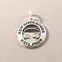 Load image into Gallery viewer, NEW RIVER GORGE National Park .925 Sterling Silver Charm Pendant West Virginia Bridge Souvenir np36