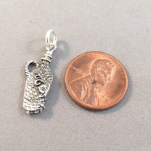 Load image into Gallery viewer, CHIANTI BOTTLE .925 Sterling Silver Charm Pendant Red Wine Tuscany Italy Travel Drink Kitchen KT53