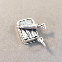 Load image into Gallery viewer, SARDINES IN A CAN .925 Sterling Silver 3-D Charm Pendant Lisbon Setubal Portugal Tourist Travel Souvenir Sardinhas Tin TP01