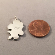 Load image into Gallery viewer, ANTIGUA .925 Sterling Silver Map Charm Pendant Outline Shape Caribbean Leeward Islands Tourist Travel tr06