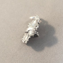 Load image into Gallery viewer, HIBISCUS FLOWER .925 Sterling Silver 3-D Charm Pendant Hawaii Tropical Garden New ga24