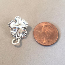 Load image into Gallery viewer, HIBISCUS FLOWER .925 Sterling Silver 3-D Charm Pendant Hawaii Tropical Garden New ga24