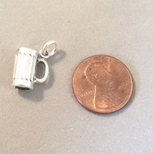 Load image into Gallery viewer, BEER MUG .925 Sterling Silver 3-D Charm Pendant Drink Frosty Glass Draft Tap Root Beer Float New kt27