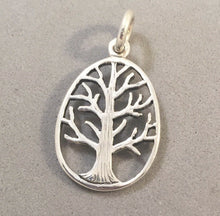 Load image into Gallery viewer, Sale! WINTER TREE in OVAL .925 Sterling Silver Charm Pendant Dead Garden Branches Maple Oak Haunted Forest 925 SL17K
