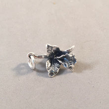 Load image into Gallery viewer, ORCHID .925 Sterling Silver 3-D Charm Pendant Flower Tropical Garden ga26
