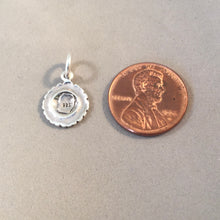 Load image into Gallery viewer, SUNFLOWER .925 Sterling Silver Small 3-D Charm Pendant Sun Flower Garden Nature Plant Kansas Ukraine GA41