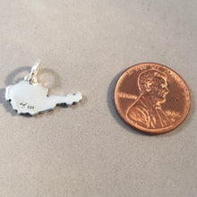 Load image into Gallery viewer, AUSTRIA MAP .925 Sterling Silver Charm Pendant Country Europe Vienna Salzburg Innsbruck Souvenir ct18-AT