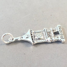 Load image into Gallery viewer, BERN ZYTGLOGGE .925 Sterling Silver Charm Pendant Switzerland Clock Tower City Gate Berne Zeitglockenturm Souvenir Europe ts07