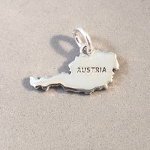 Load image into Gallery viewer, AUSTRIA MAP .925 Sterling Silver Charm Pendant Country Europe Vienna Salzburg Innsbruck Souvenir ct18-AT