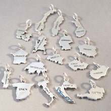 Load image into Gallery viewer, ANDORRA MAP .925 Sterling Silver Charm Pendant Country Europe Andorra la Vella Canillo Souvenir ct18-ad