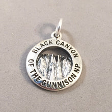 Load image into Gallery viewer, BLACK CANYON of the GUNNISON National Park .925 Sterling Silver Charm Pendant Colorado Travel Souvenir np15