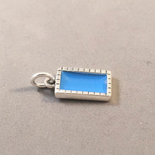 Load image into Gallery viewer, SWIMMING POOL .925 Sterling Silver 3-D Charm Pendant Enamel Lap Olympic Swim Team Rectangle Vacation Resort HM03