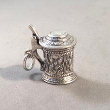 Load image into Gallery viewer, BEER STEIN Opening Lid  .925 Sterling Silver 3-D Charm Pendant Germany Bavaria Oktoberfest tg10