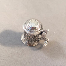 Load image into Gallery viewer, BEER STEIN Opening Lid  .925 Sterling Silver 3-D Charm Pendant Germany Bavaria Oktoberfest tg10