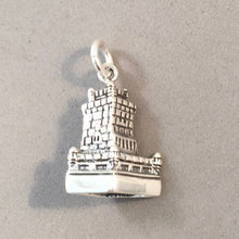 Load image into Gallery viewer, BELEM TOWER 3-D .925 Sterling Silver Charm Pendant Lisbon Portugal Torre Saint Vincent Tourist Travel Souvenir Places tp20