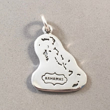 Load image into Gallery viewer, BAHAMAS MAP .925 Sterling Silver Charm Pendant Country Caribbean Grand Bahama Freeport Nassau Souvenir ct18-BH