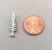 Load image into Gallery viewer, CEDAR TREE .925 Sterling Silver Charm Pendant Evergreen Arboretum Forest Park Garden GA36