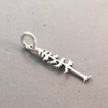 Load image into Gallery viewer, HEMLOCK TREE .925 Sterling Silver Charm Pendant Evergreen Arboretum Forest Park Garden GA38