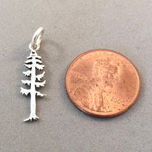 Load image into Gallery viewer, HEMLOCK TREE .925 Sterling Silver Charm Pendant Evergreen Arboretum Forest Park Garden GA38