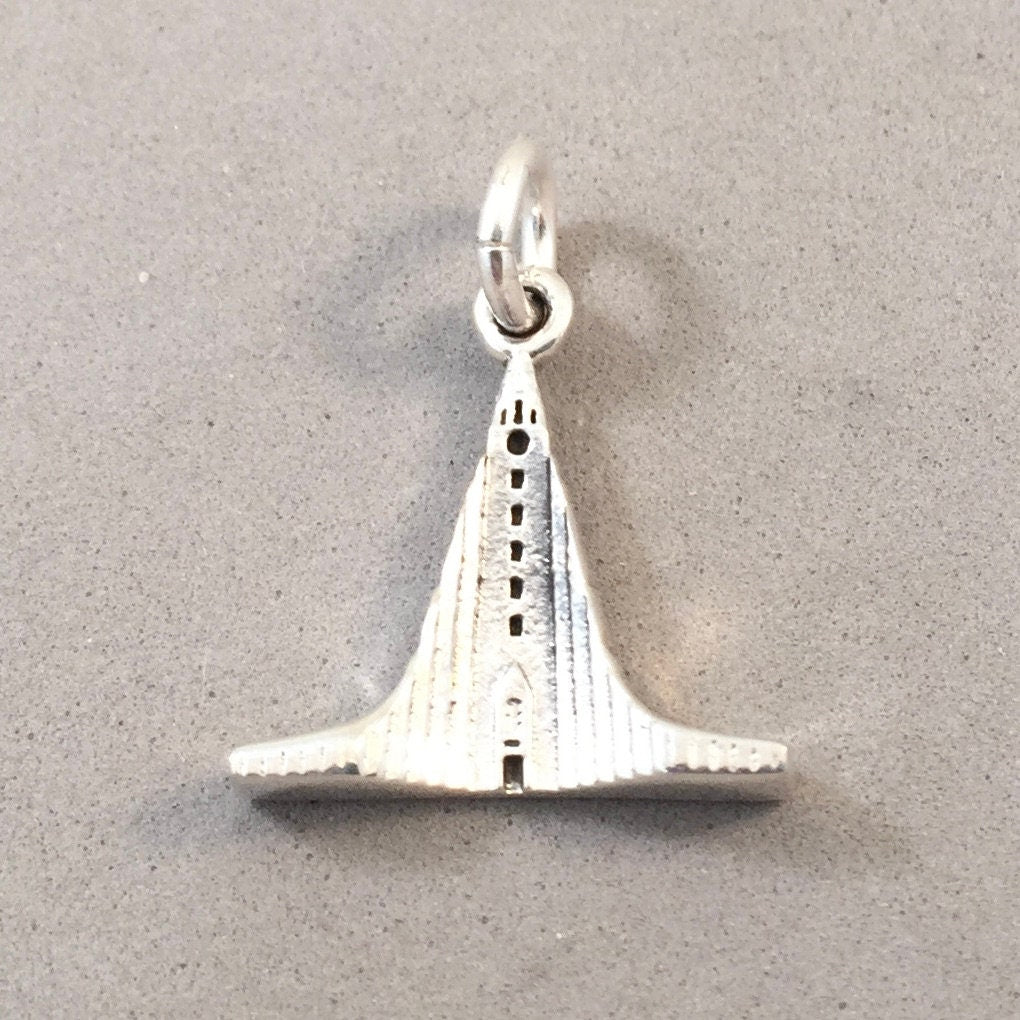 HALLGRIMSKIRKJA .925 Sterling Silver Charm Pendant Reykjavik